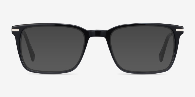 Nox Black Acetate, MetalEyeglass Frames from EyeBuyDirect, with Tinted Lenses
