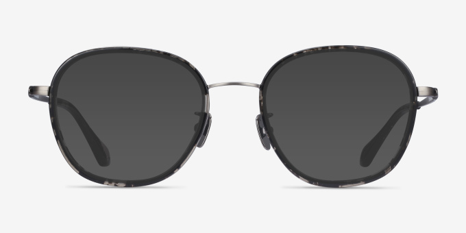 Beyond Gray Floral AcetateEyeglass Frames from EyeBuyDirect, with Tinted Lenses