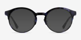 Rochelle Blue Tortoise Acétate Montures de lunettes de vue d'EyeBuyDirect, with Tinted Lenses
