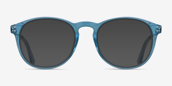 Akio Blue Acetate, MetalEyeglass Frames from EyeBuyDirect, with Tinted Lenses