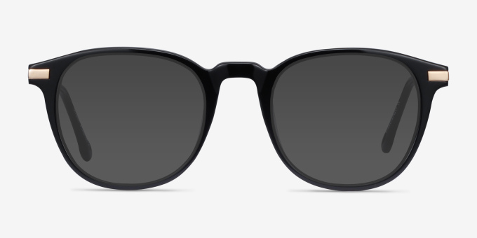 Giverny Black Acetate, MetalEyeglass Frames from EyeBuyDirect, with Tinted Lenses
