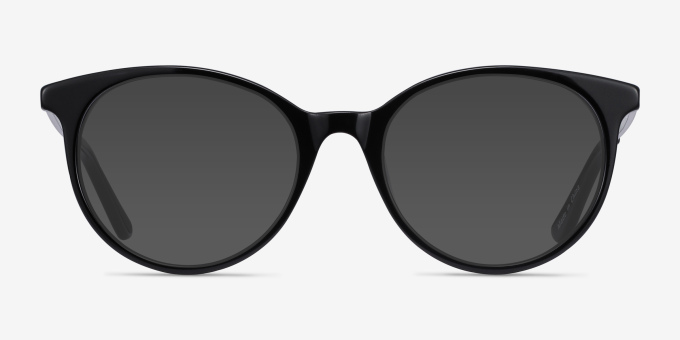 Solver Black Acetate, MetalEyeglass Frames from EyeBuyDirect, with Tinted Lenses