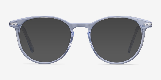 Snap Clear Blue Acetate, MetalEyeglass Frames from EyeBuyDirect, with Tinted Lenses