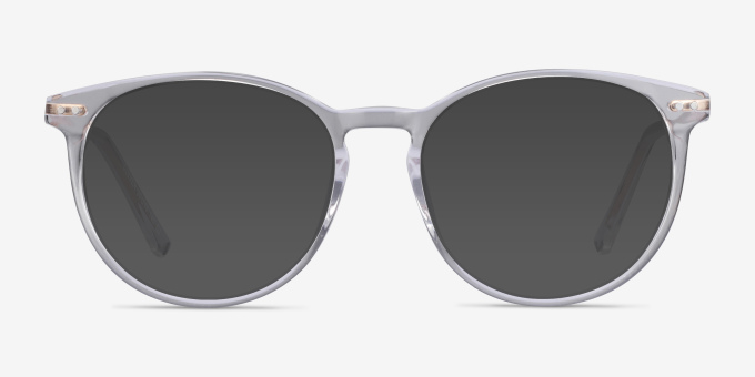 Clever Clear Acetate, MetalEyeglass Frames from EyeBuyDirect, with Tinted Lenses