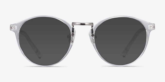 Small Chillax Clear Plastic, MetalEyeglass Frames from EyeBuyDirect, with Tinted Lenses