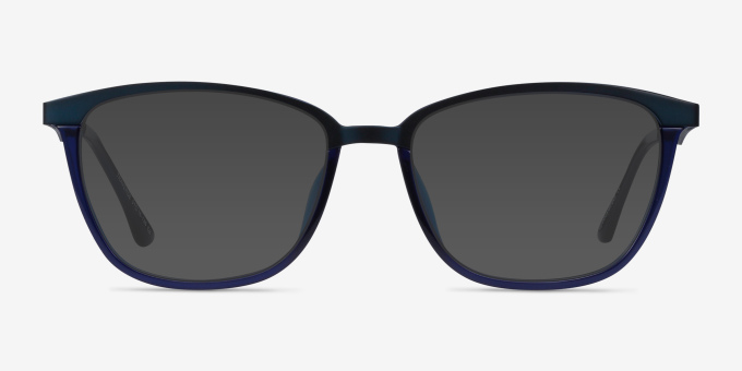 Traverse Navy Acetate, MetalEyeglass Frames from EyeBuyDirect, with Tinted Lenses