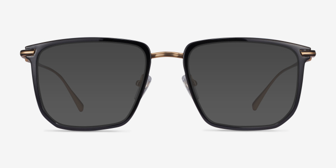 Glimpse Black Gold Acetate, MetalEyeglass Frames from EyeBuyDirect, with Tinted Lenses