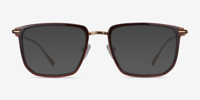 Glimpse Brown Gold Acetate, MetalEyeglass Frames from EyeBuyDirect, with Tinted Lenses