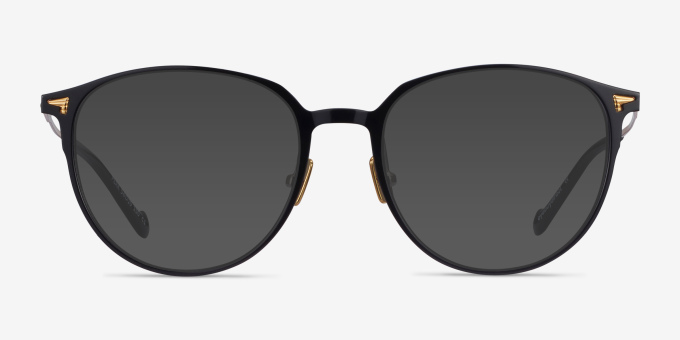 Peak Black AcetateEyeglass Frames from EyeBuyDirect, with Tinted Lenses