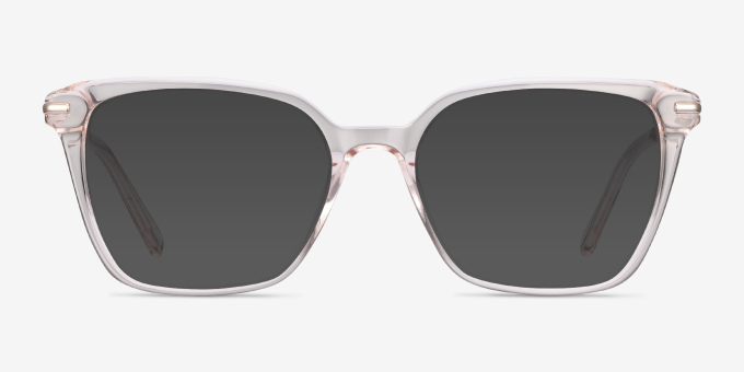 Dearly Clear Beige Acetate, MetalEyeglass Frames from EyeBuyDirect, with Tinted Lenses