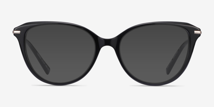 Turner Black Acetate, MetalEyeglass Frames from EyeBuyDirect, with Tinted Lenses