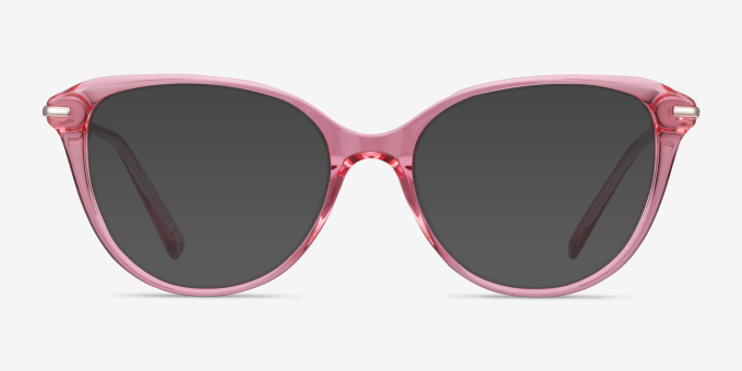 Turner Clear Pink Acetate, MetalEyeglass Frames from EyeBuyDirect, with Tinted Lenses