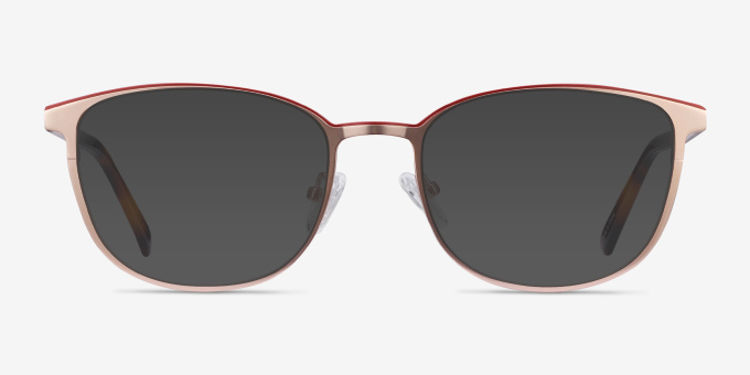 Guide Rose Gold Acetate, MetalEyeglass Frames from EyeBuyDirect, with Tinted Lenses