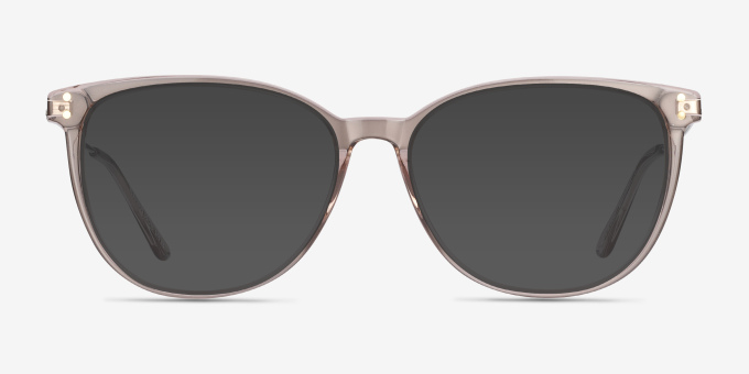 Nebulous Clear Brown Acetate, MetalEyeglass Frames from EyeBuyDirect, with Tinted Lenses