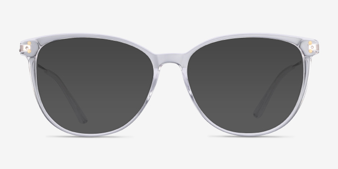 Nebulous Clear Acetate, MetalEyeglass Frames from EyeBuyDirect, with Tinted Lenses