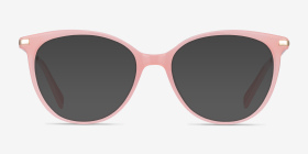 Attitude Coral Acetate-metal Montures de lunettes de vue d'EyeBuyDirect, with Tinted Lenses
