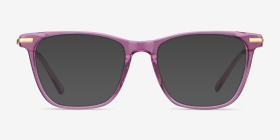 Sebastian Violet Acetate-metal Montures de lunettes de vue d'EyeBuyDirect, with Tinted Lenses