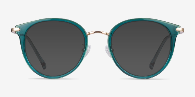 Hollie Teal Plastic, MetalEyeglass Frames from EyeBuyDirect, with Tinted Lenses
