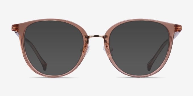 Shelby Clear Brown Acetate, MetalEyeglass Frames from EyeBuyDirect, with Tinted Lenses