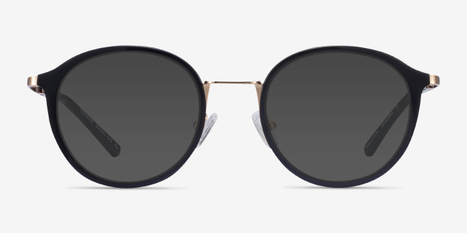 Colman Black Acetate, MetalEyeglass Frames from EyeBuyDirect, with Tinted Lenses