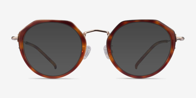 Claire Tortoise Gold AcetateEyeglass Frames from EyeBuyDirect, with Tinted Lenses
