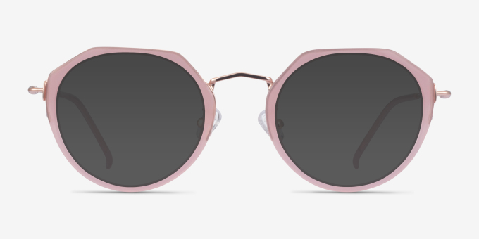 Claire Pink Rose Gold AcetateEyeglass Frames from EyeBuyDirect, with Tinted Lenses