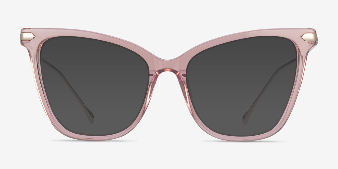 Domy Clear Pink Acetate, MetalEyeglass Frames from EyeBuyDirect, with Tinted Lenses