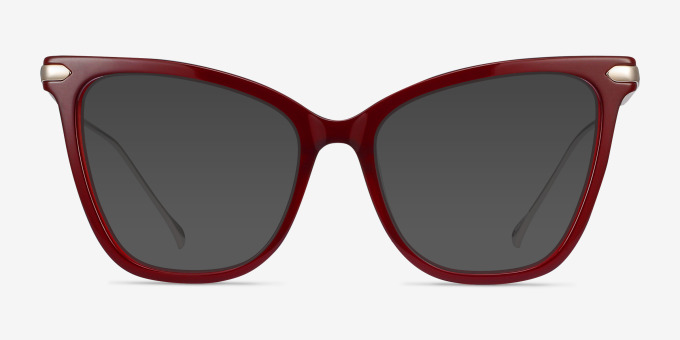 Domy Burgundy Acetate, MetalEyeglass Frames from EyeBuyDirect, with Tinted Lenses