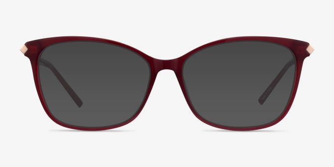 Ashley Burgundy Acetate, MetalEyeglass Frames from EyeBuyDirect, with Tinted Lenses