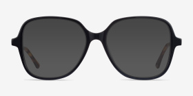 Corey Noir Acetate-metal Montures de lunettes de vue d'EyeBuyDirect, with Tinted Lenses