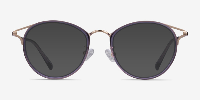 Dazzle Purple Acetate, MetalEyeglass Frames from EyeBuyDirect, with Tinted Lenses