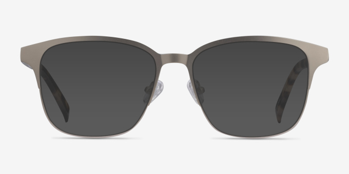 Intense Matte Silver Tortoise Acetate, MetalEyeglass Frames from EyeBuyDirect, with Tinted Lenses