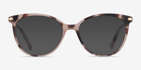 Attitude Pink Ivory Tortoise Acetate Eyeglass Frames from EyeBuyDirect, with Tinted Lenses