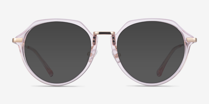 Tamara Clear Pink AcetateEyeglass Frames from EyeBuyDirect, with Tinted Lenses