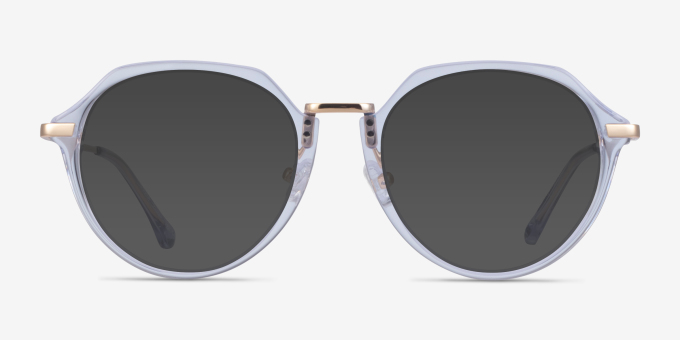 Tamara Clear Blue AcetateEyeglass Frames from EyeBuyDirect, with Tinted Lenses