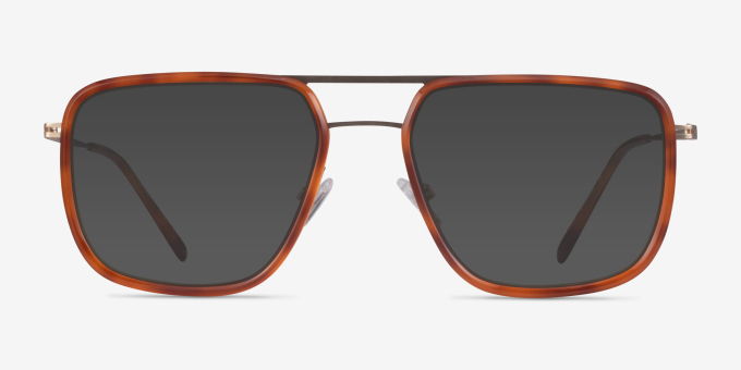 Cassian Tortoise Gold AcetateEyeglass Frames from EyeBuyDirect, with Tinted Lenses
