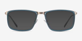 Kairo Teal  Gold Acétate Montures de lunettes de vue d'EyeBuyDirect, with Tinted Lenses