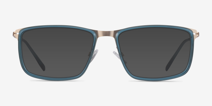 Kairo Teal Gold AcetateEyeglass Frames from EyeBuyDirect, with Tinted Lenses