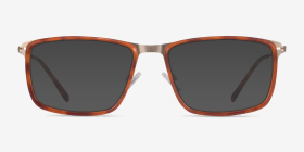 Kairo Tortoise Gold Acétate Montures de lunettes de vue d'EyeBuyDirect, with Tinted Lenses