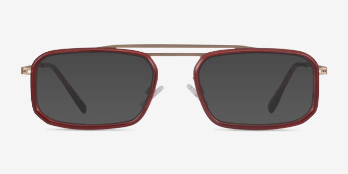 Watson Clear Red Gold AcetateEyeglass Frames from EyeBuyDirect, with Tinted Lenses