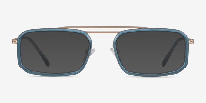 Watson Teal Gold AcetateEyeglass Frames from EyeBuyDirect, with Tinted Lenses