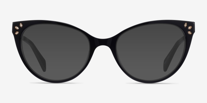 Beauty Black Acetate, MetalEyeglass Frames from EyeBuyDirect, with Tinted Lenses