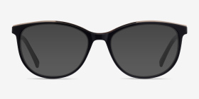 Glam Noir Acetate-metal Montures de lunettes de vue d'EyeBuyDirect, with Tinted Lenses
