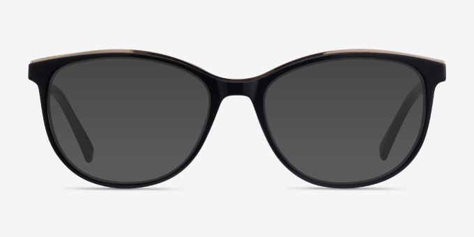 Glam Black Acetate, MetalEyeglass Frames from EyeBuyDirect, with Tinted Lenses