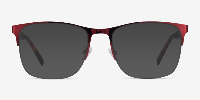 Emmerson Burgundy & Tortoise Acetate, MetalEyeglass Frames from EyeBuyDirect, with Tinted Lenses