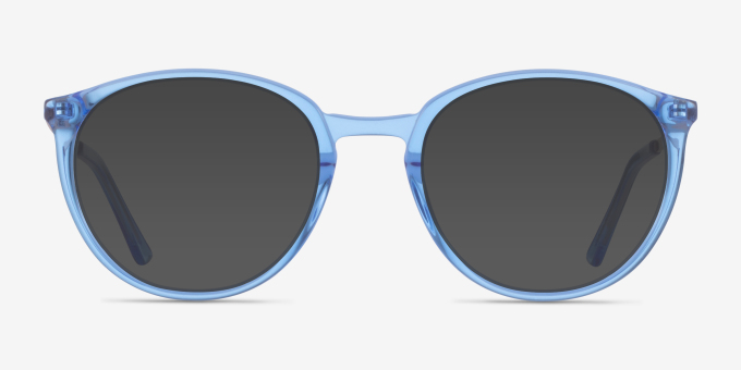 Mindful Blue AcetateEyeglass Frames from EyeBuyDirect, with Tinted Lenses