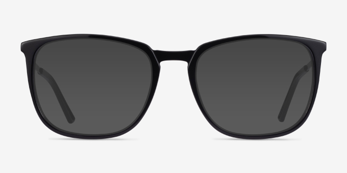 Domenico Black Silver AcetateEyeglass Frames from EyeBuyDirect, with Tinted Lenses