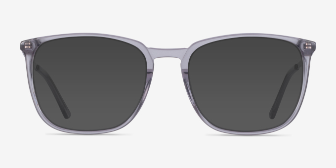 Domenico Clear Gray Silver AcetateEyeglass Frames from EyeBuyDirect, with Tinted Lenses