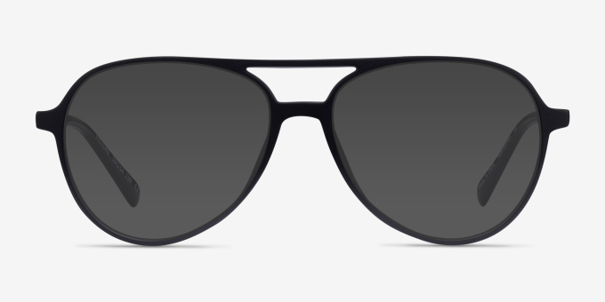 Picture Matte Black & Silver Plastic, MetalEyeglass Frames from EyeBuyDirect, with Tinted Lenses