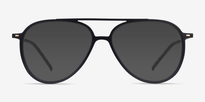Clip Matte Black & Gold Plastic, MetalEyeglass Frames from EyeBuyDirect, with Tinted Lenses